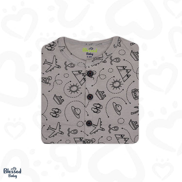 Night Suit For Baby – Grey Travel Design